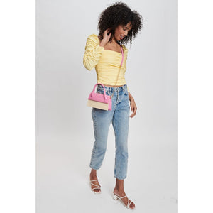 Woman wearing Bubblegum Moda Luxe Casilda Crossbody 842017132042 View 3 | Bubblegum