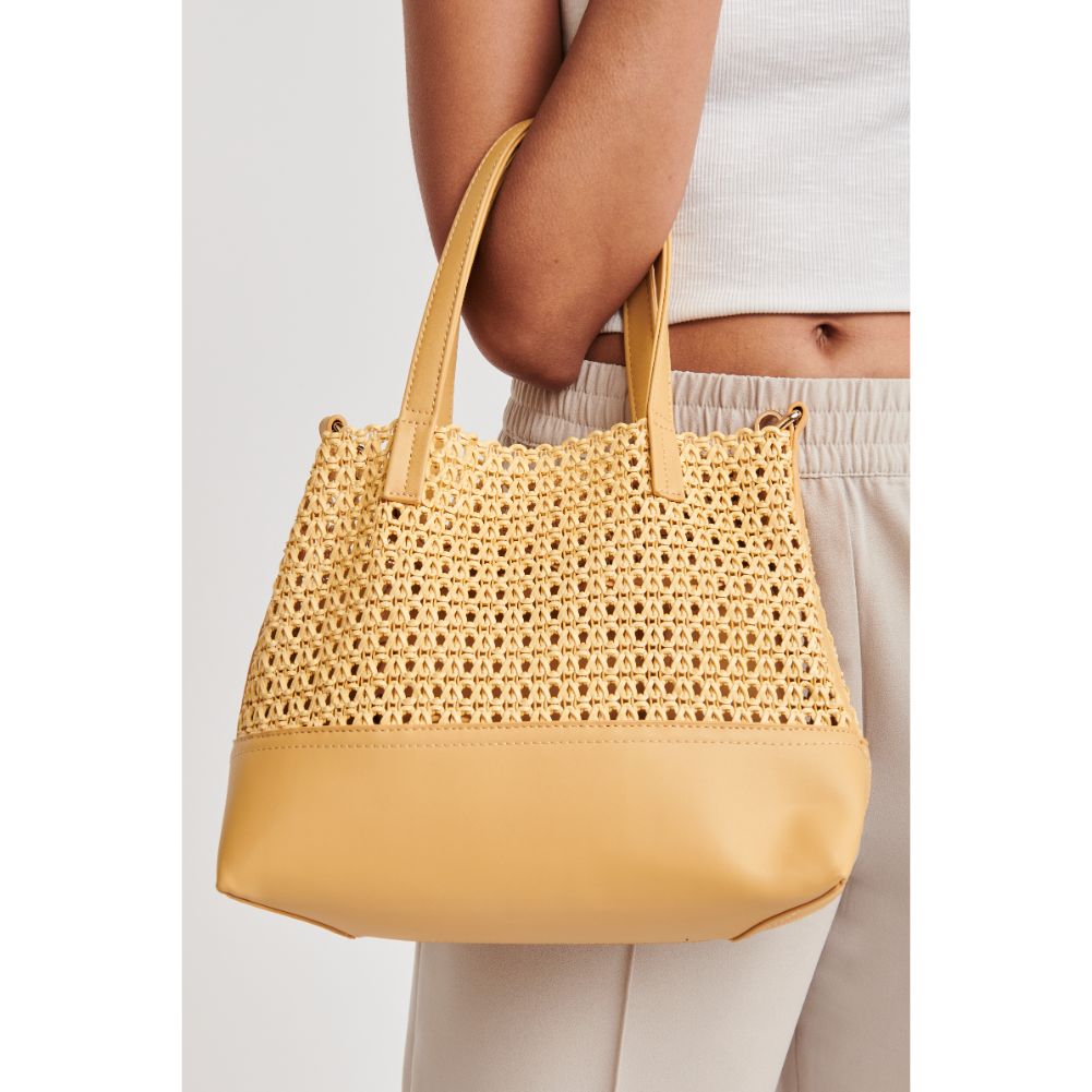 Woman wearing Nude Moda Luxe Monaco Tote 842017123972 View 2 | Nude