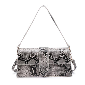 Product Image of Moda Luxe Violet - Snake Crossbody 842017136651 View 5 | Black White