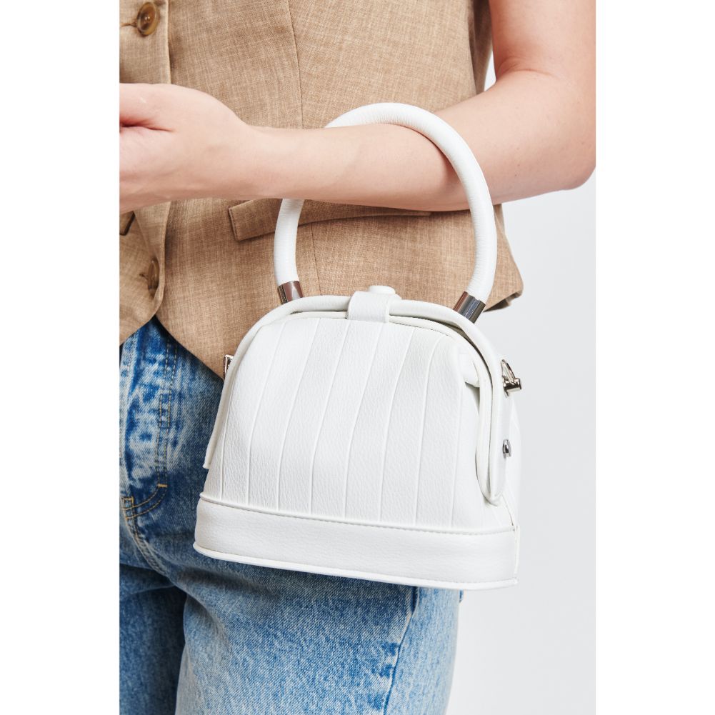 Woman wearing White Moda Luxe Charmaine Crossbody 842017131281 View 4 | White