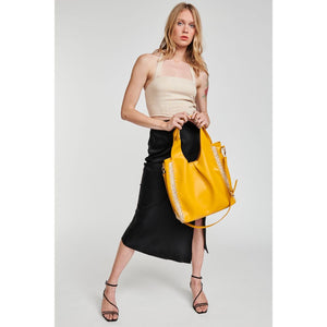 Woman wearing Sunflower Moda Luxe Havana Hobo 842017123705 View 2 | Sunflower