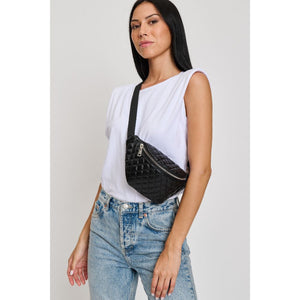 Woman wearing Black Moda Luxe Ariana Belt Bag 842017133797 View 1 | Black