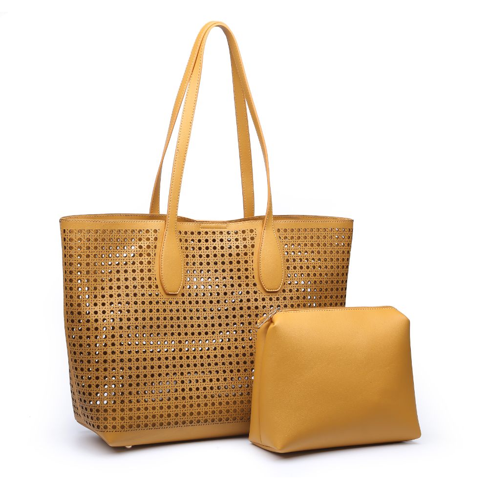 Product Image of Moda Luxe Brazil Tote 842017124245 View 6 | Mustard