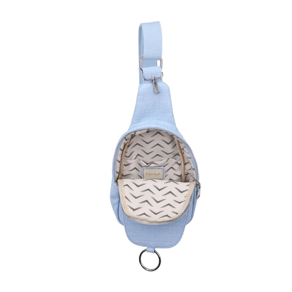 Product Image of Moda Luxe Regina - Coated Canvas Sling Backpack 842017132608 View 8 | Sky Blue