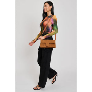 Woman wearing Tan Moda Luxe Fergie Crossbody 842017133735 View 4 | Tan