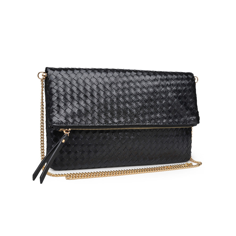 Product Image of Moda Luxe Alicia Woven Clutch 842017118053 View 6 | Black