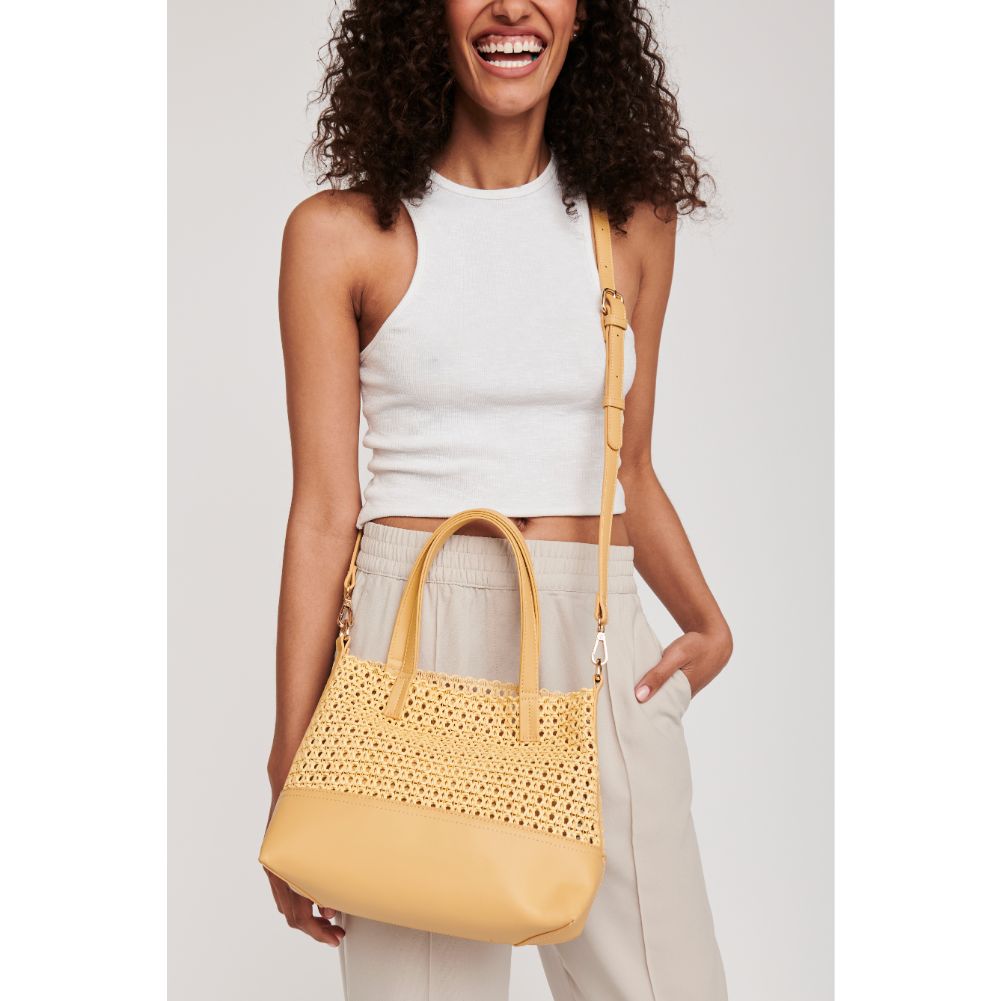 Woman wearing Nude Moda Luxe Monaco Tote 842017123972 View 1 | Nude