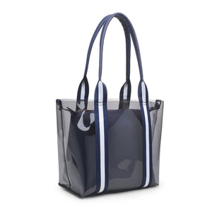 Product Image of Moda Luxe Jacelyne Tote 842017124931 View 6 | Navy White
