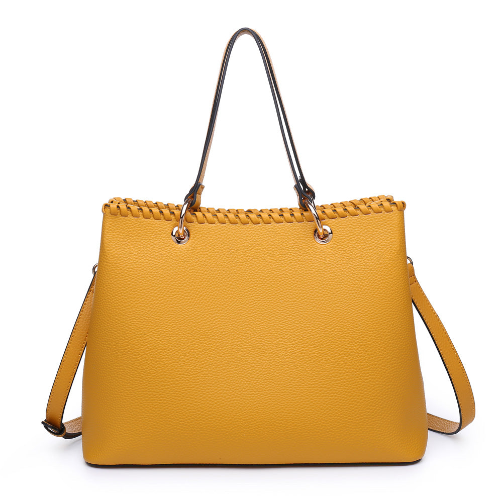 Product Image of Product Image of Moda Luxe Daphne Satchel 842017119555 View 3 | Mustard