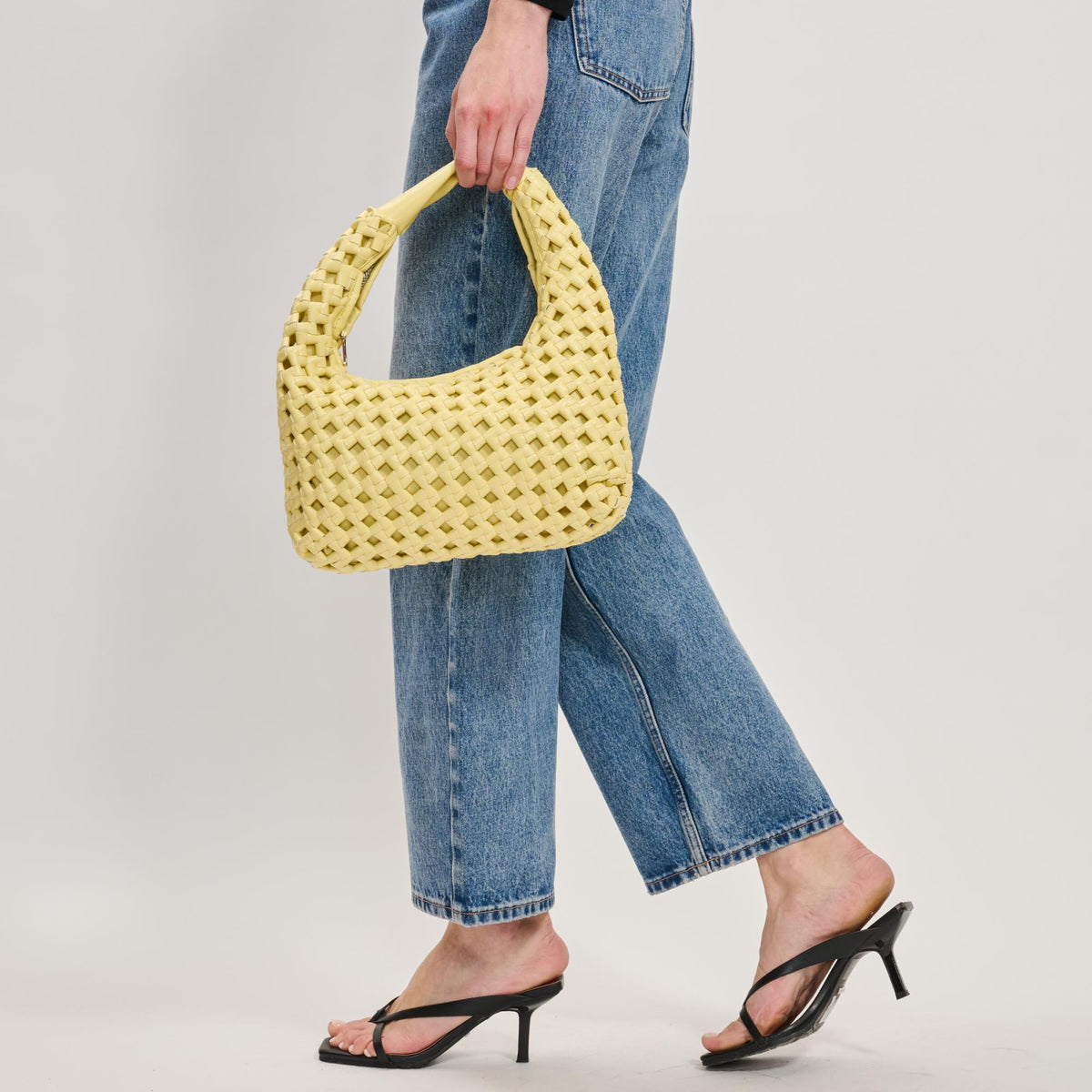 Woman wearing Butter Moda Luxe Richelle Hobo 842017137535 View 3 | Butter