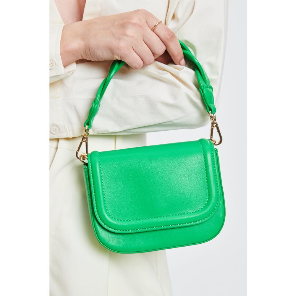 Woman wearing Green Moda Luxe Vanna Crossbody 842017131045 View 4 | Green