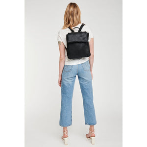 Woman wearing Black Moda Luxe Aurie Backpack 842017127246 View 4 | Black