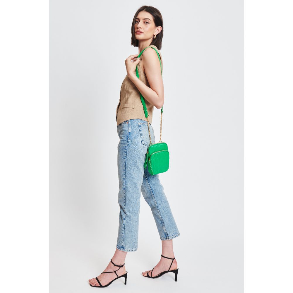 Woman wearing Kelly Green Moda Luxe Chantal Crossbody 842017131496 View 3 | Kelly Green