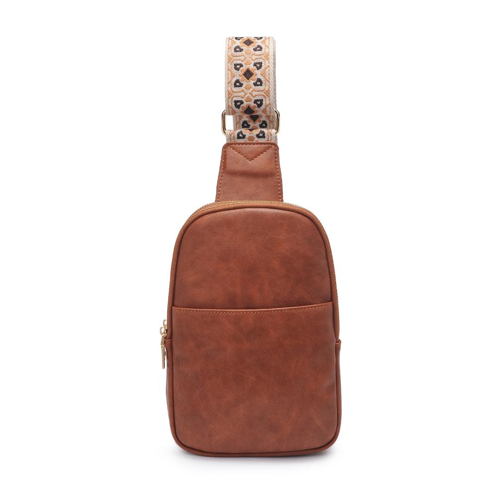 Product Image of Moda Luxe Zuri Sling Backpack 842017135845 View 1 | Tan