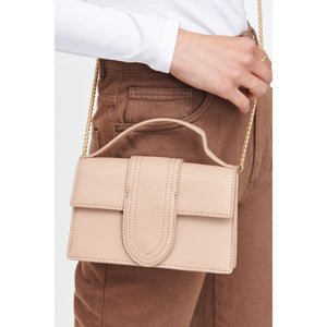 Woman wearing Natural Moda Luxe Elizabeth Crossbody 842017130536 View 4 | Natural