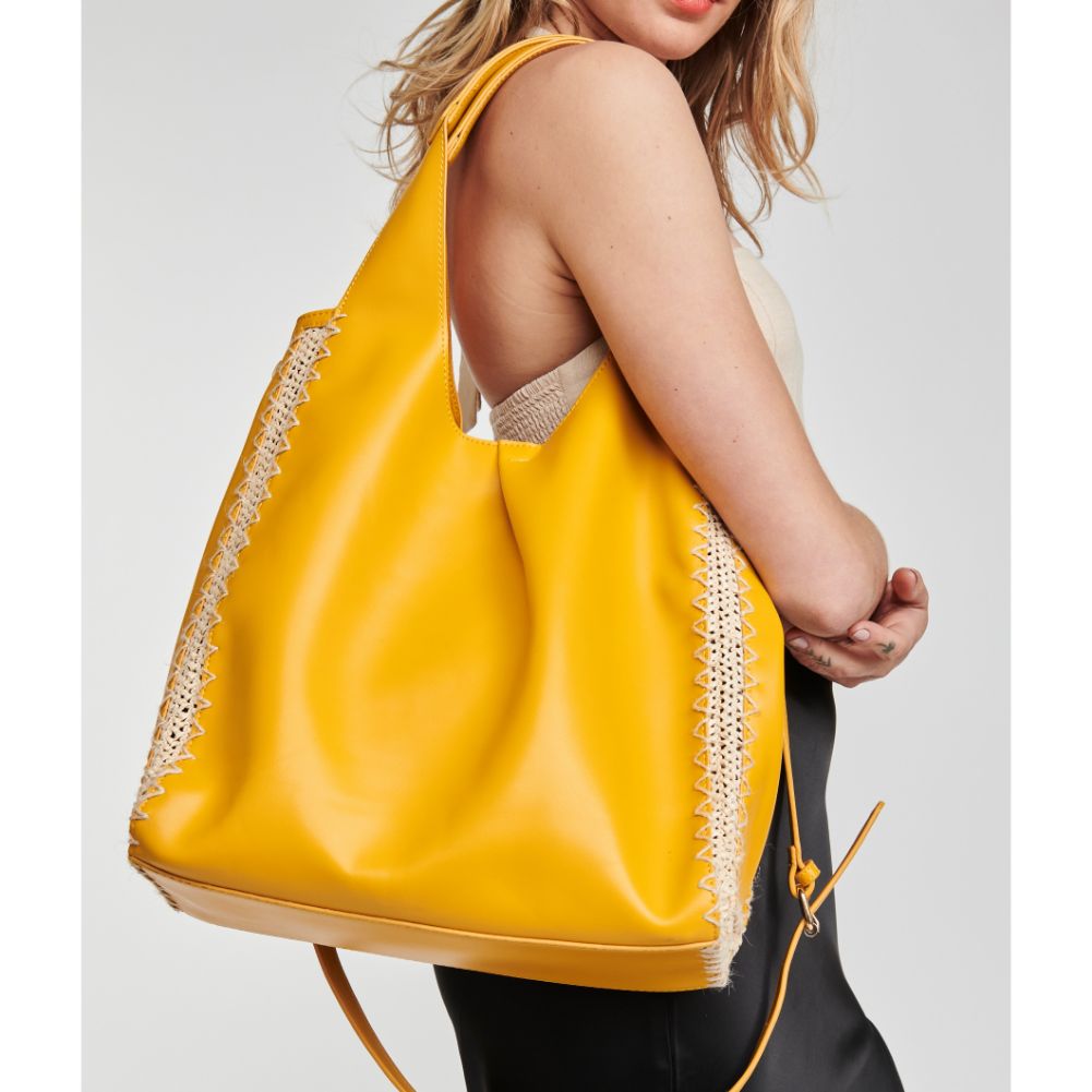 Woman wearing Sunflower Moda Luxe Havana Hobo 842017123705 View 1 | Sunflower