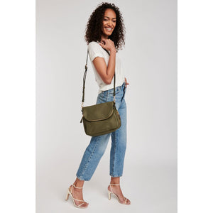 Woman wearing Olive Moda Luxe Dandelion Crossbody 842017101376 View 4 | Olive