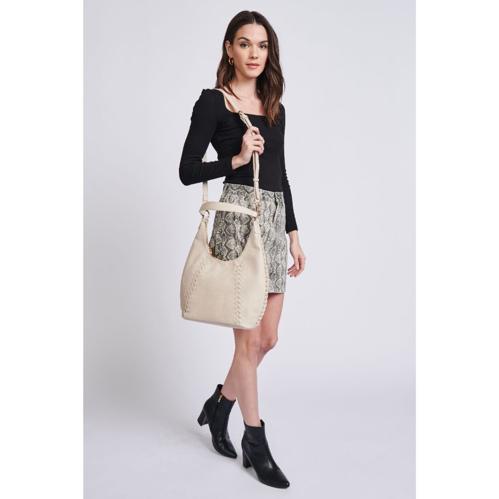 Woman wearing Ivory Moda Luxe Hadley Hobo 842017129806 View 4 | Ivory