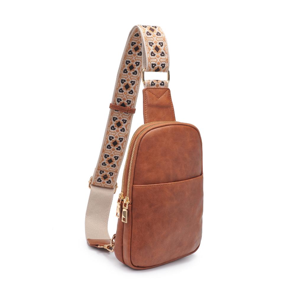 Product Image of Moda Luxe Zuri Sling Backpack 842017135845 View 2 | Tan