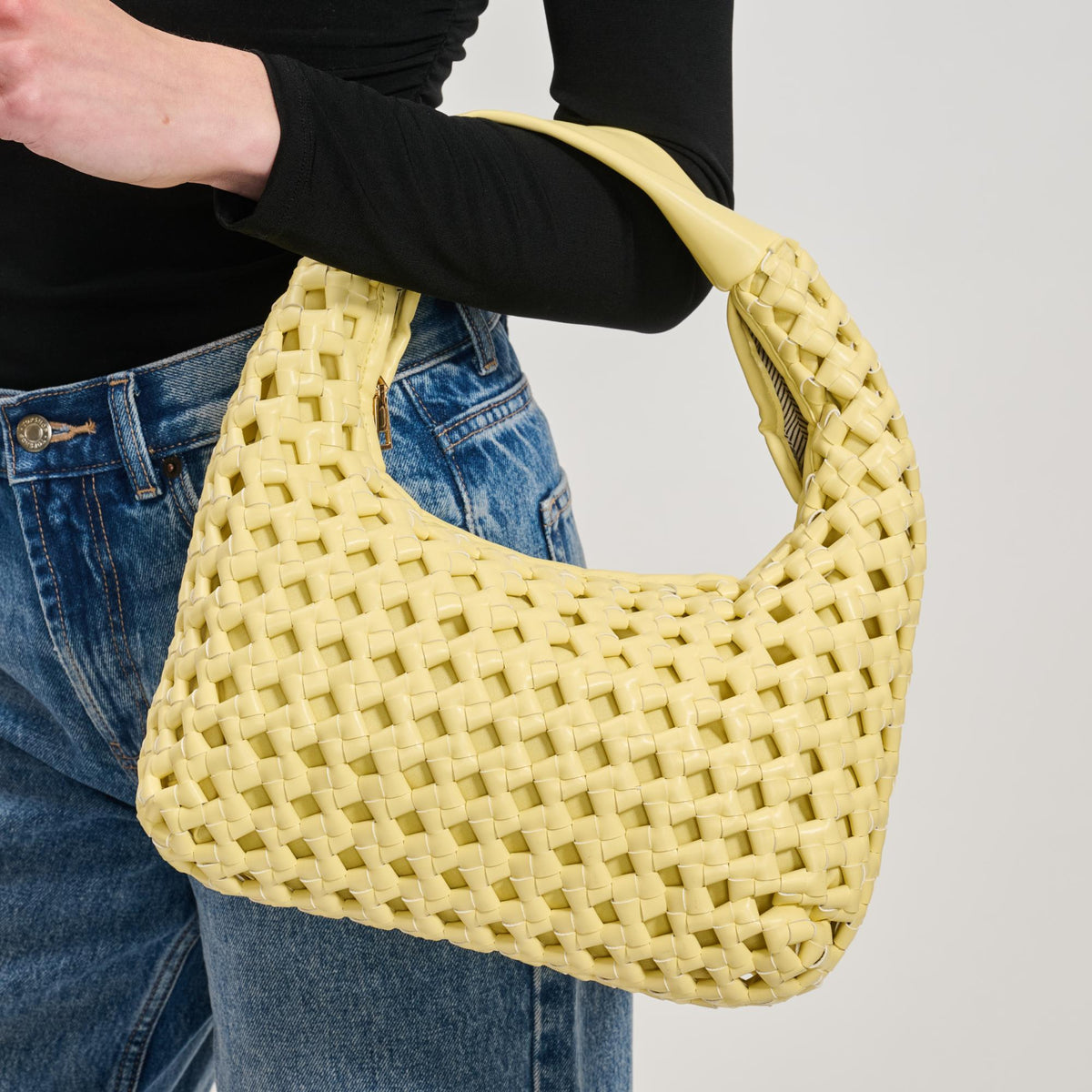 Woman wearing Butter Moda Luxe Richelle Hobo 842017137535 View 1 | Butter