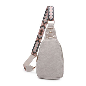 Product Image of Moda Luxe Regina Canvas Sling Backpack 842017131007 View 5 | Oatmeal