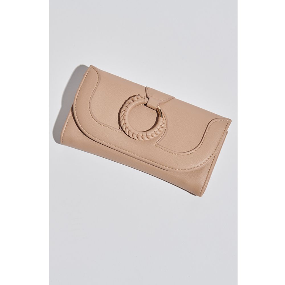 Woman wearing Nude Moda Luxe Demi Wallet 842017131731 View 1 | Nude