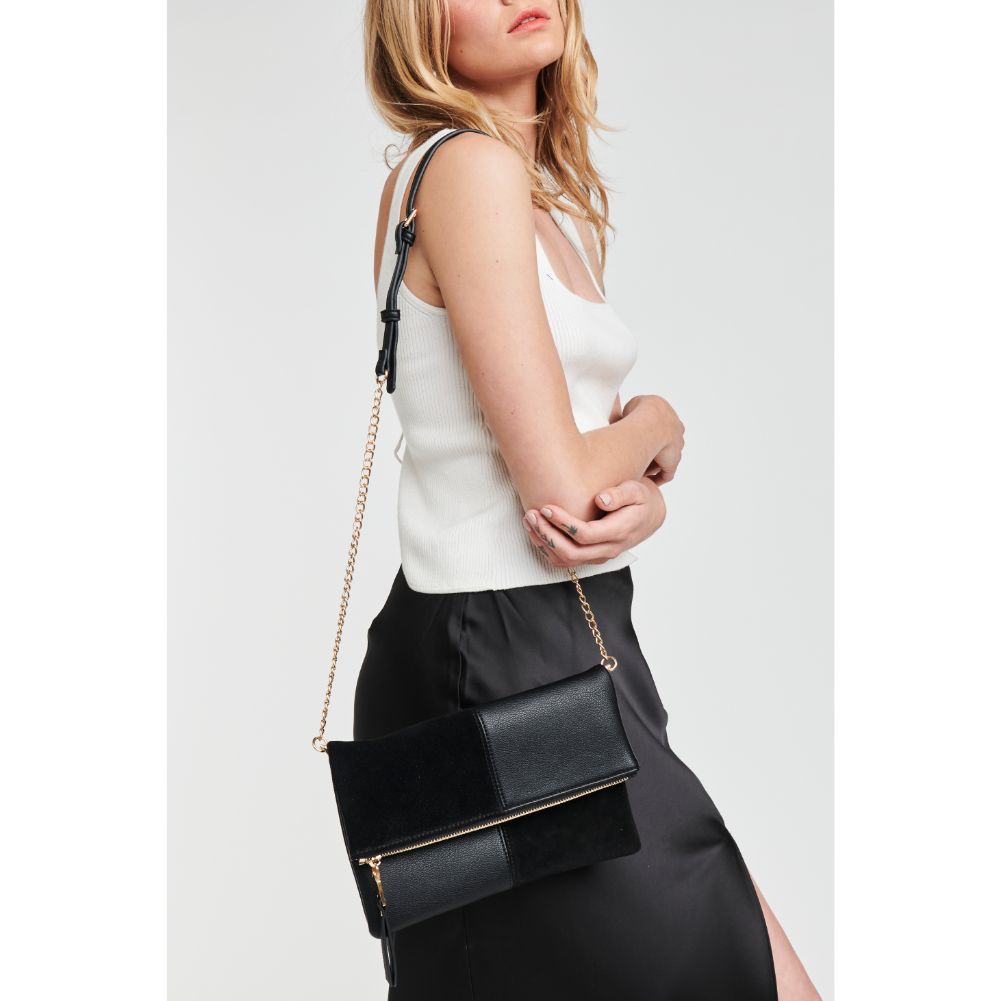 Woman wearing Black Moda Luxe Amalia Crossbody 842017127192 View 2 | Black