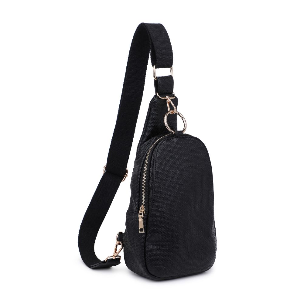 Product Image of Moda Luxe Regina - Coated Canvas Sling Backpack 842017132592 View 6 | Black