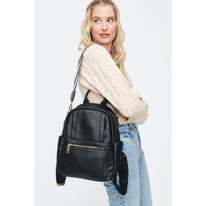 Woman wearing Black Moda Luxe Scarlett Backpack 842017130130 View 3 | Black