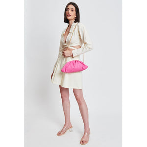 Woman wearing Hot Pink Moda Luxe Jewel Clutch 842017131861 View 3 | Hot Pink