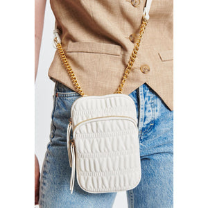 Woman wearing Ivory Moda Luxe Chantal Crossbody 842017131465 View 4 | Ivory