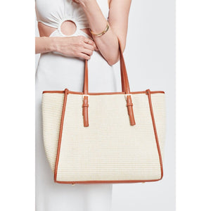 Woman wearing Natural Tan Moda Luxe Brixley Tote 842017131625 View 4 | Natural Tan