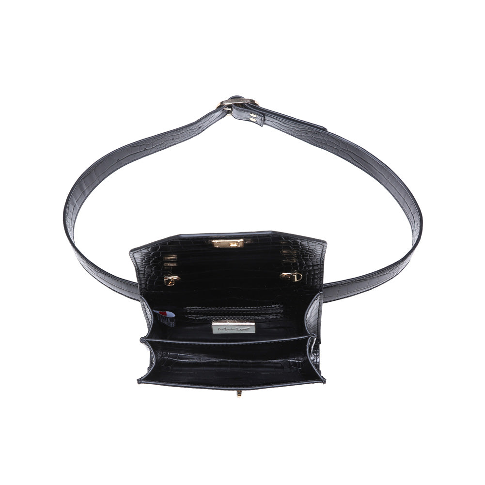 Product Image of Moda Luxe Vera Croc Belt Bag 842017115786 View 4 | Black