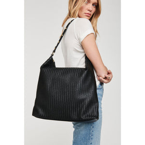 Woman wearing Black Moda Luxe Belle Tote 842017126843 View 1 | Black