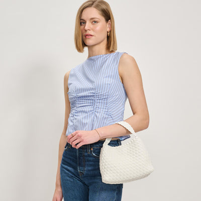 Woman wearing White Moda Luxe Kaia Crossbody 842017137382 View 1 | White