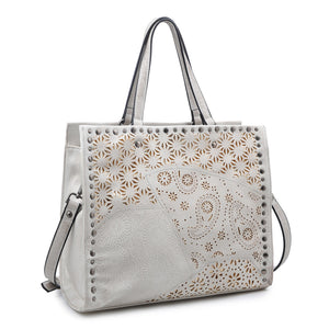 Product Image of Moda Luxe Valerie Tote 842017113751 View 6 | White