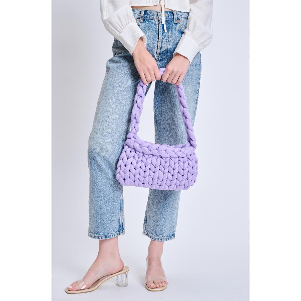Woman wearing Lilac Moda Luxe Trendelle Hobo 842017134947 View 4 | Lilac