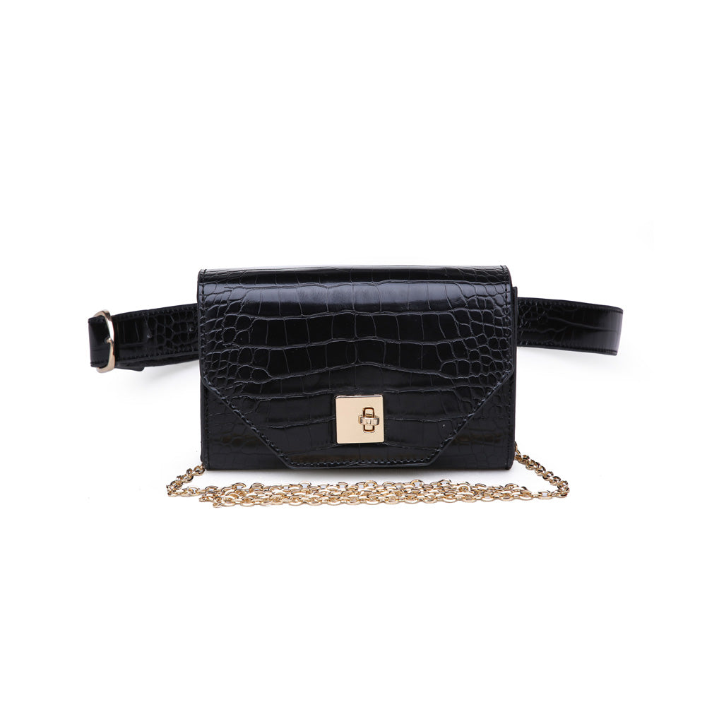 Product Image of Moda Luxe Vera Croc Belt Bag 842017115786 View 1 | Black