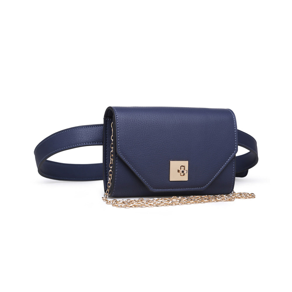 MODA LUXE Woven Vegan Leather Convertible Crossbody Bag Clutch Handbag BLUE