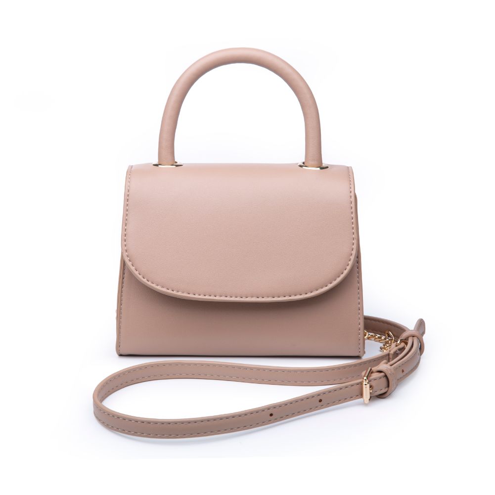 Moda Luxe Crossbody Bag Vegan Leather Purse Pink Mauve Zip Flap Close